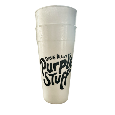 Purple Stuff Styrofoam Double Cup