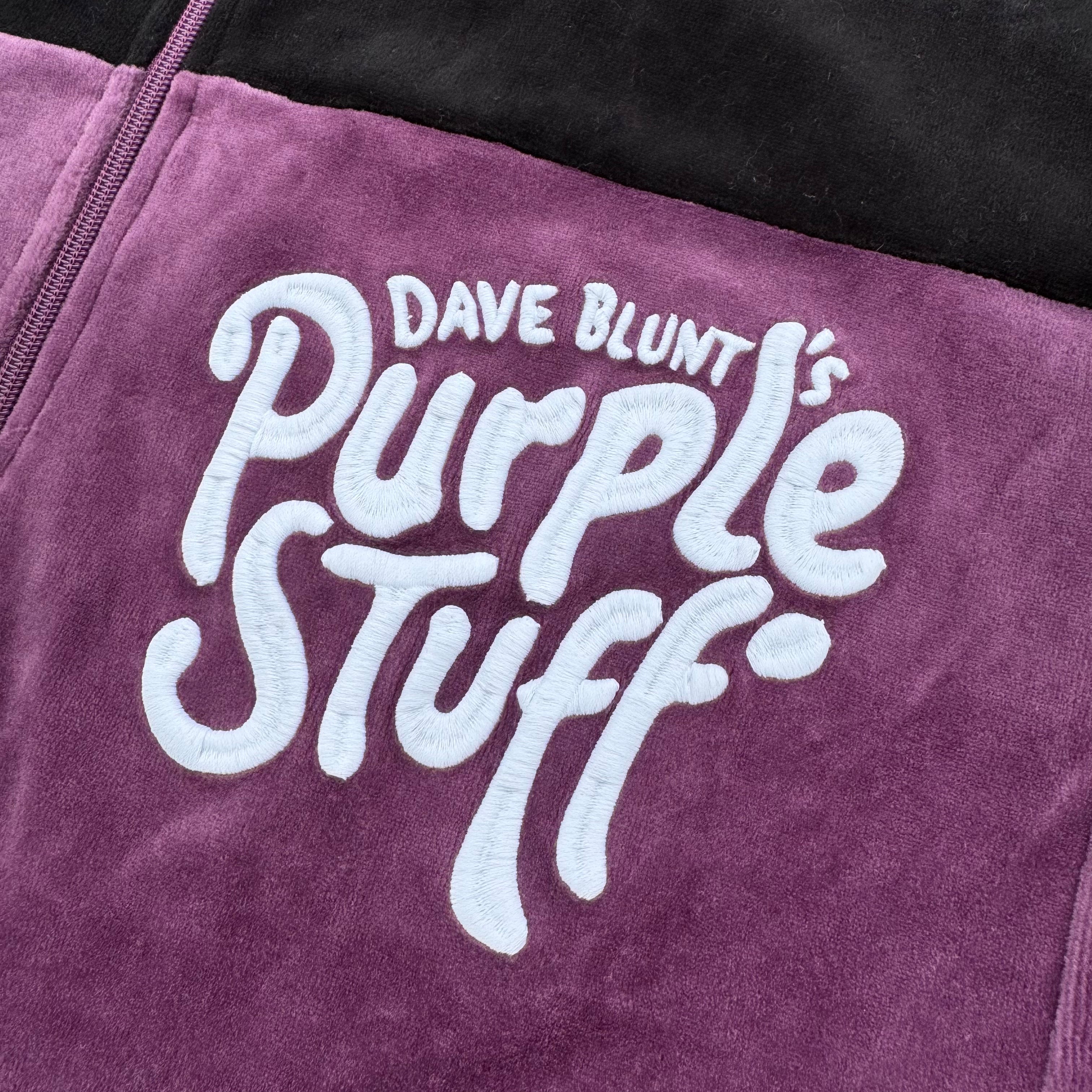 Purple Stuff Velour Tracksuit