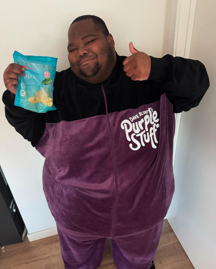 Purple Stuff Velour Tracksuit Dave Blunts Purple Stuff Velour Tracksuit Dave Blunts
