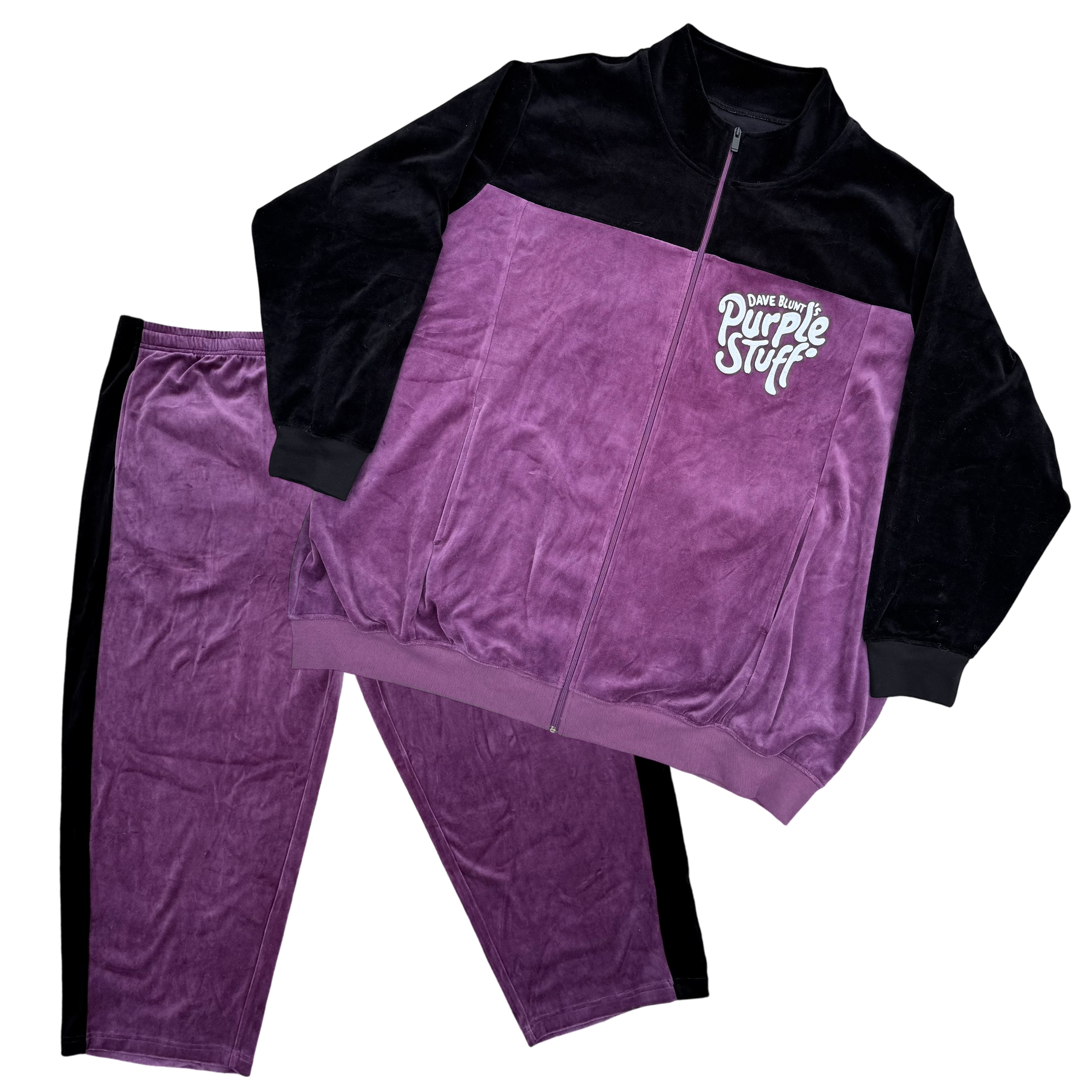 Purple Stuff Velour Tracksuit